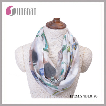 2016 Tinte und Wash Malerei Vintage Baumwolle Infinity Schal (SNBL0191)